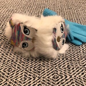 Capelli New York 2 Piece Set of fax fur earmuffs and gloves one size